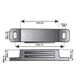 Chiusura magnetica per mobili 87x15