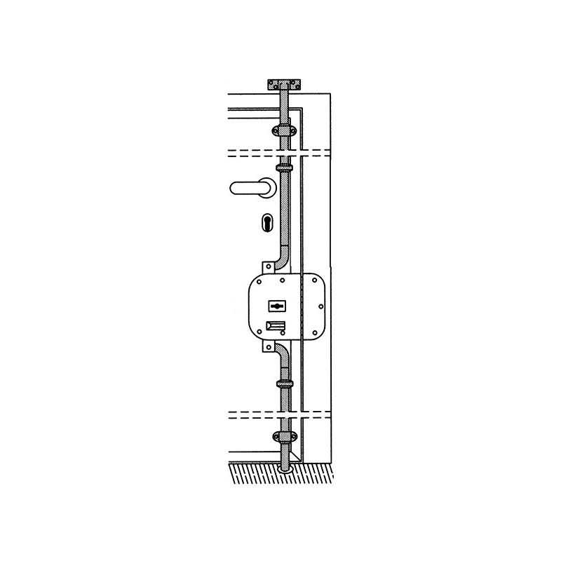 Serie aste per serrature triplici CR 91-01 curve