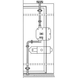 Serie aste per serrature triplici CR 91-02 sbilanciate