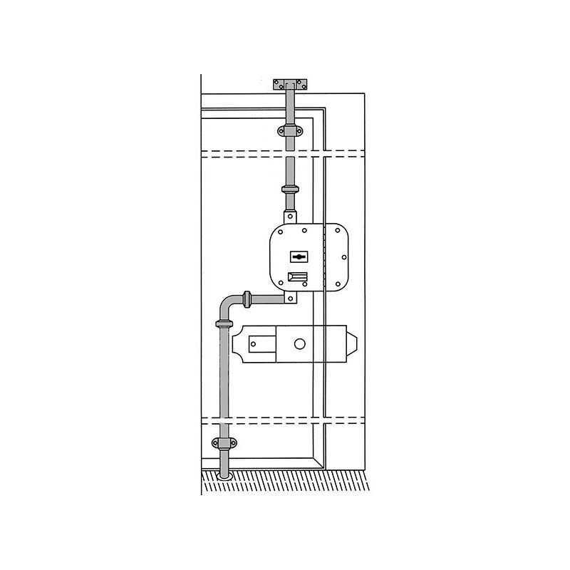 Serie aste per serrature triplici CR 91-02 sbilanciate