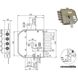 MOIA AP954 European cylinder armored lock (Antonioli)