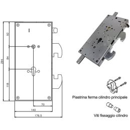 Lock for armored TESIO GRISTOP SR200.100 GR8.3 PM