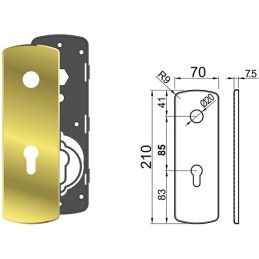 Placca DISEC KI2820P per serrature TESIO