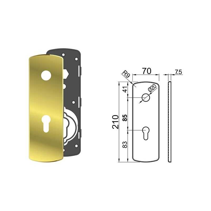 DISEC KI2820P plate for TESIO locks