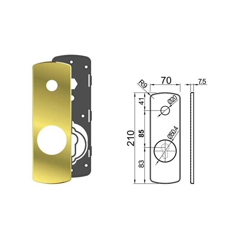 DISEC KI3465P plate for TESIO locks