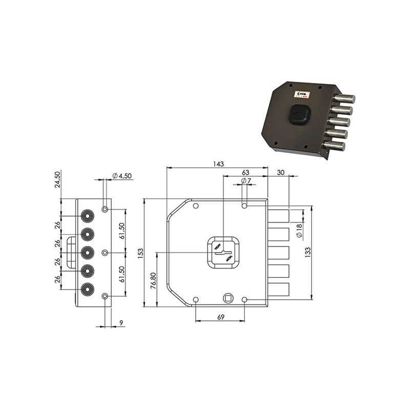 MOIA A412 security lock (Antonioli / Auno Formula 112 Lateral)