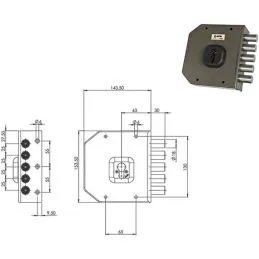 Side MOIA G451B security lock prepared for European cylinder