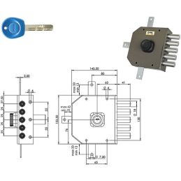 Security lock fivefold MOIA JM425 punched key