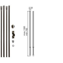 Serie aste serratura triplice MOIA 100T