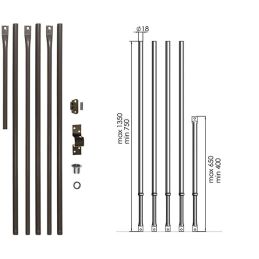 Serie aste serratura quintula MOIA 100Q