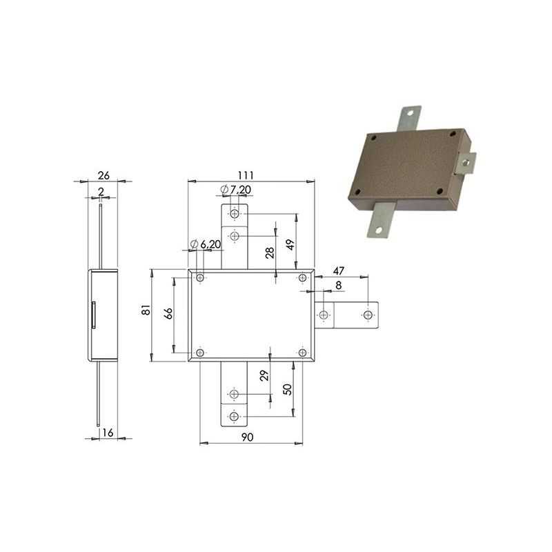 Deviatore per serratura quintupla MOIA 140/40