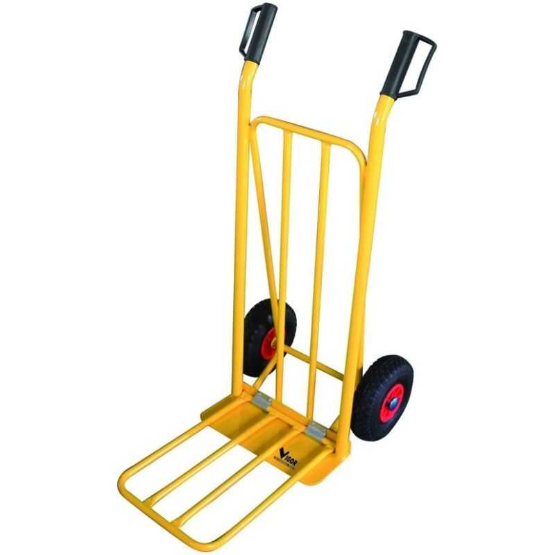 VIGOR box trolley with folding shovel