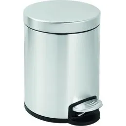 Pattumiera poubelle a pedale INOX lt.5