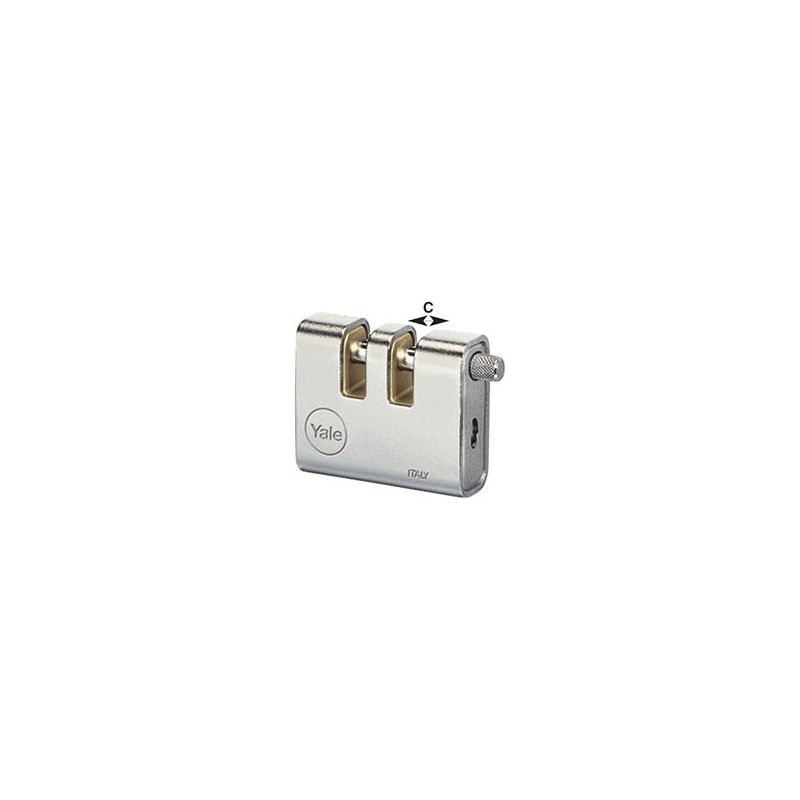 Rectangular armored padlock for YALE Y160ME chains