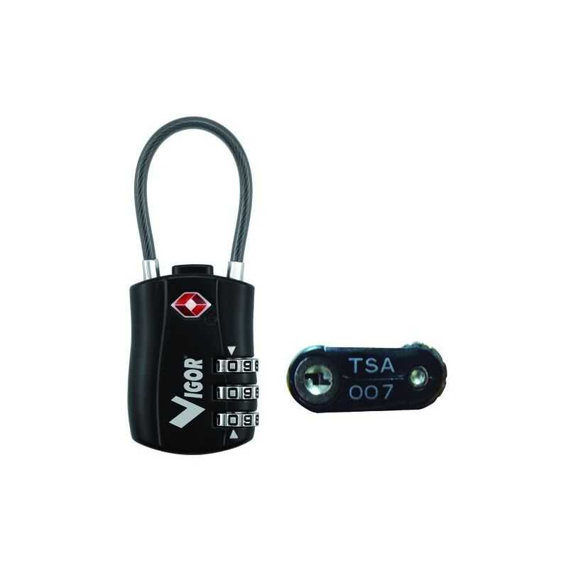 Combination arc lock for VIGOR TSA suitcases