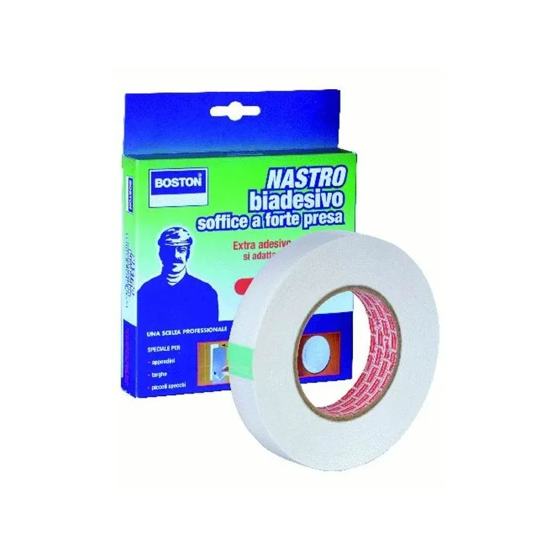 Nastro biadesivo 25x10mt BOSTON SOFT spugnoso