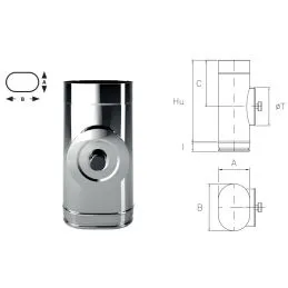 Modulo ispezione tappo tondo OIT Oval Inox Aisi316 Canna