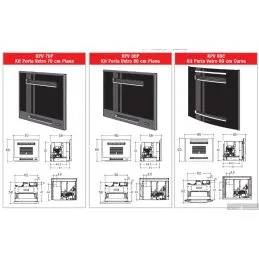Pellet fireplace insert Montegrappa AZIMUT 9V Kw 9.3 ventilated