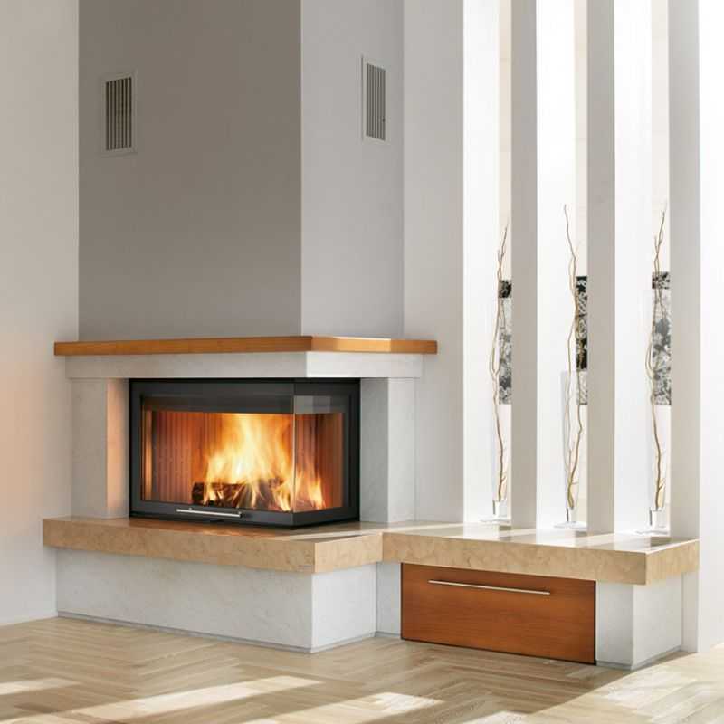 SPAZIO cladding with BENCH for fireplace CM P05 Montegrappa