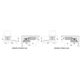 SPAZIO cladding with BENCH for fireplace CM P05 Montegrappa