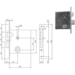 ISEO 610500 mortise lock for gates