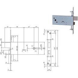 Serratura fascia ISEO 983901BFZ doppia mappa