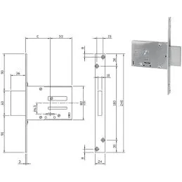 ISEO 661604N double bit lock for railing
