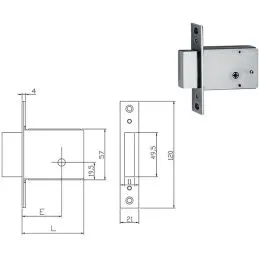 Band mortice lock FIAM-ISEO 15010040 pin key