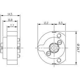 Spare cylinder for ISEO-FIAM 70.01.75 locks