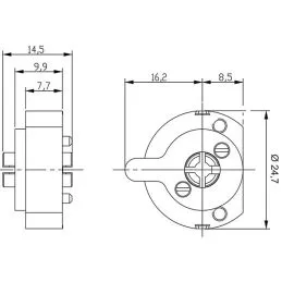 Spare cylinder for ISEO-FIAM 70.10 locks