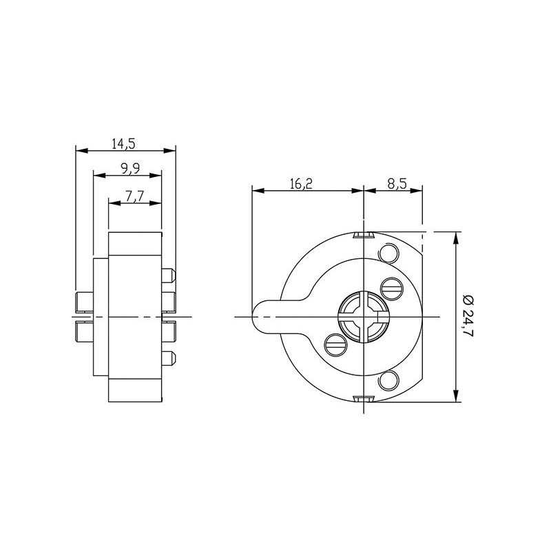 Spare cylinder for ISEO-FIAM 70.10 locks