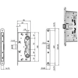 Mortise lock for ISEO PANIC EXIT 214110654