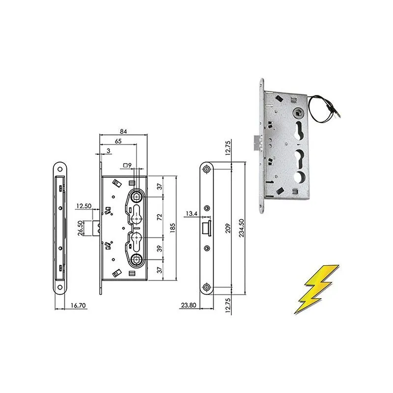 Insert electric lock for ISEO 214910654 PANIC EXIT Insert electric lock for ISEO 214910654 PANIC EXIT