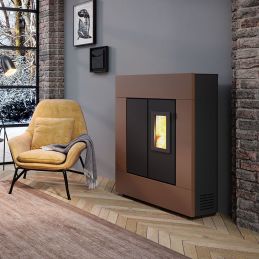 Pellet stove Slim Caminetti Montegrappa ACCIA SPS 10 Kw 5 stars