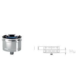 Cap with condensate drain CXTS COAXIAL Inox Coaxial flue