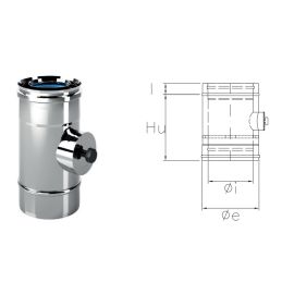 Modulo ispezione tappo tondo CXIT COAXIAL Inox Canna fumaria