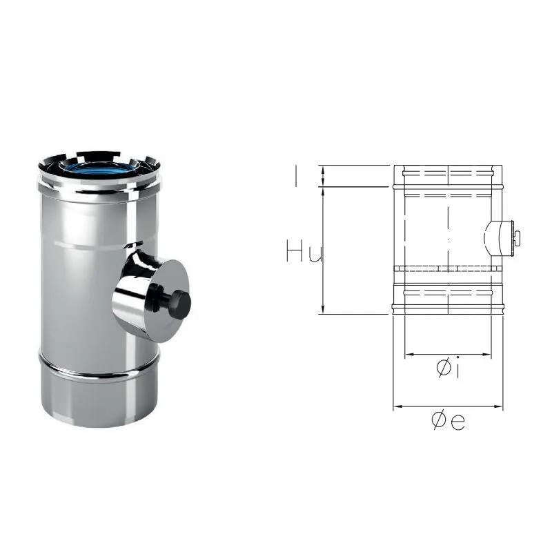 Modulo ispezione tappo tondo CXIT COAXIAL Inox Canna fumaria Modulo ispezione tappo tondo CXIT COAXIAL Inox Canna fumaria