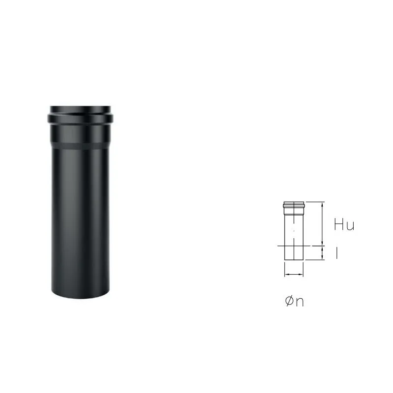0.25 meter pipe NVT2 VIDUE HT01 Matt black steel for pellet 0.25 meter pipe NVT2 VIDUE HT01 Matt black steel for pellet