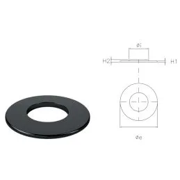 Rounded hole cover NVRSB VIDUE Steel HT01 Matt black for pellet