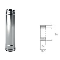 0.33 meter pipe IAT3 ISOAIR INOX Double wall flue