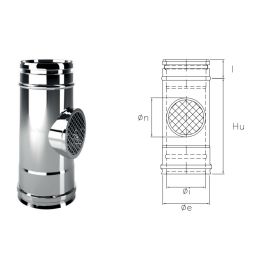 Apertura di compensazione IAAC ISOAIR INOX Canna fumaria doppia