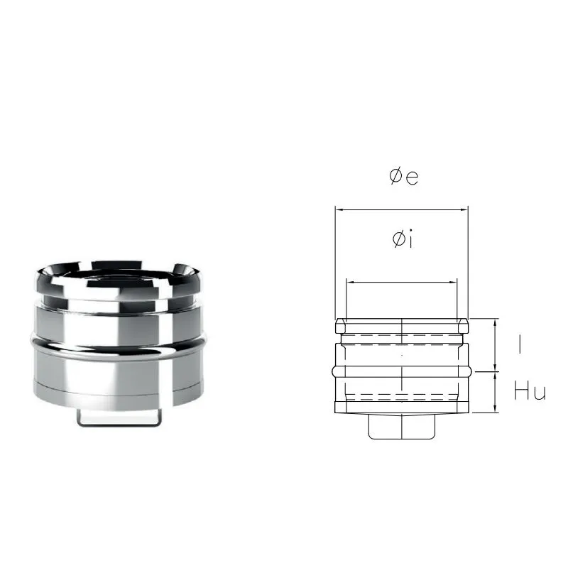 Blind cap IATA ISOAIR INOX Double wall flue Blind cap IATA ISOAIR INOX Double wall flue