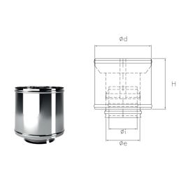 IAAR ISOAIR INOX windproof cap Double wall flue