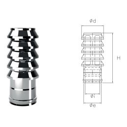 Cappello ad anelli IATE ISOAIR INOX Canna fumaria doppia parete