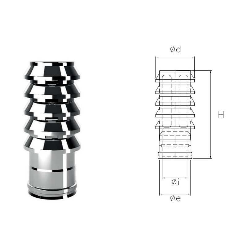 IATE ISOAIR INOX ring cap Double wall flue