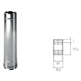 Tubo da 0,25 metro I1T2 ISO10 INOX Canna fumaria doppia parete