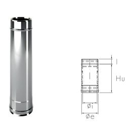 Tubo da 0,33 metro I1T3 ISO10 INOX Canna fumaria doppia parete