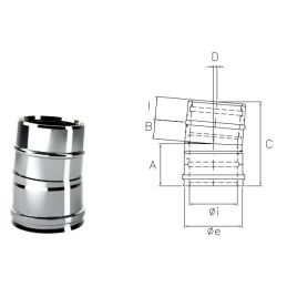 Curva 5° I1C05 ISO10 INOX Canna fumaria doppia parete