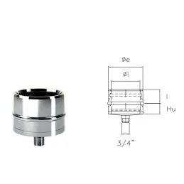 Condensate drain plug I1TS ISO10 INOX Double wall flue