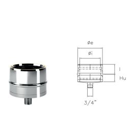 Tappo scarico condensa I1TS ISO10 INOX Canna fumaria doppia